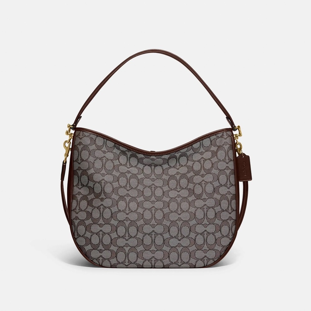 coach soft tabby hobo maple signature jacquard